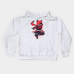 Ninja Shinobi Cat Hero Kids Hoodie